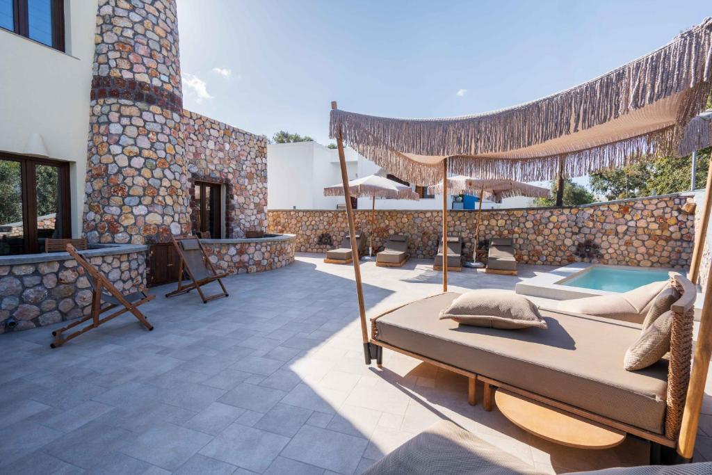 Patio nebo venkovní prostory v ubytování Pithos Apartments