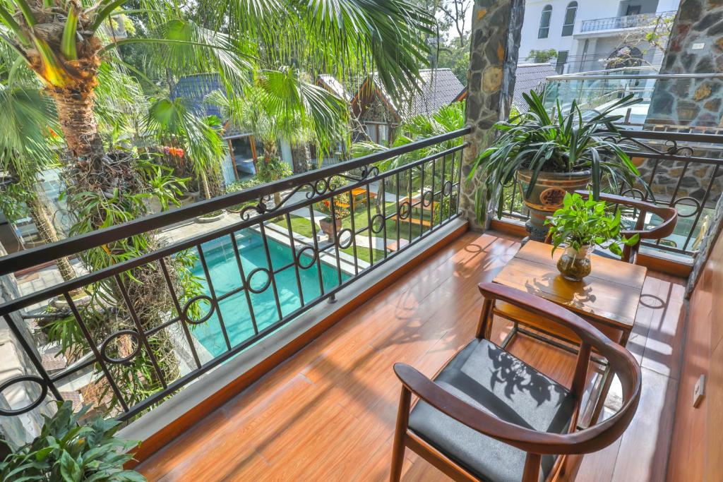 Balkón nebo terasa v ubytování Tam Coc Serenity Hotel & Bungalow