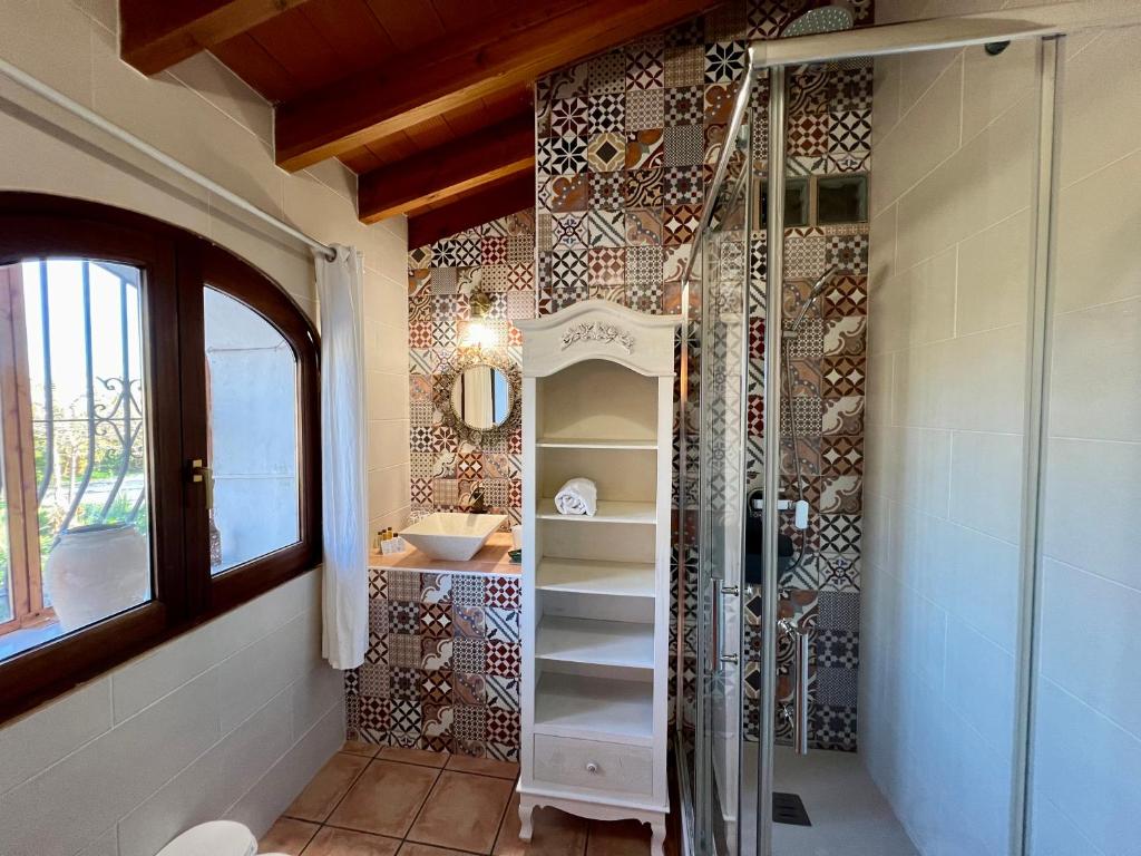 a bathroom with a shower and a sink at Hotel Altea Paradise 1917 - Adults Only in Altea