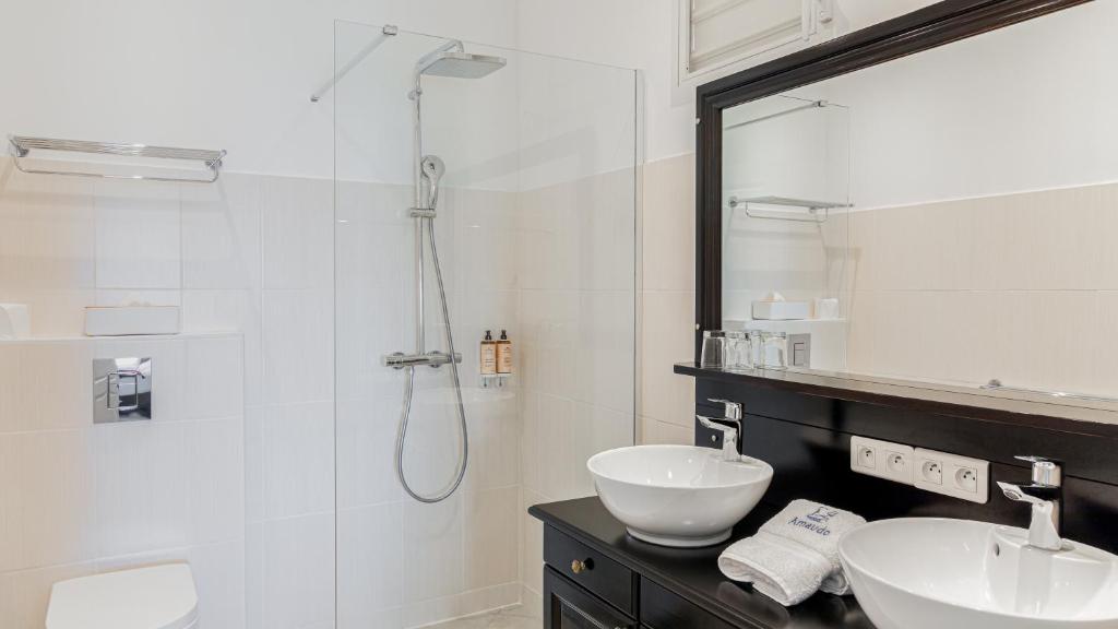 Koupelna v ubytování Hôtel Amaudo