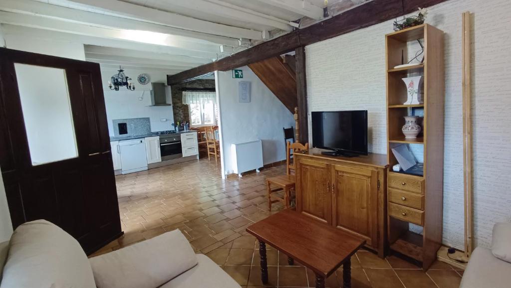 TV a/nebo společenská místnost v ubytování Casa la palmera