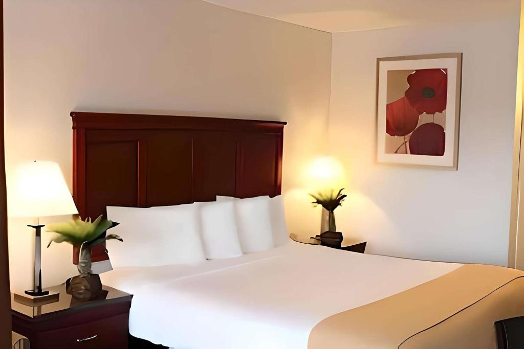 Rodeway Inn tesisinde bir odada yatak veya yataklar