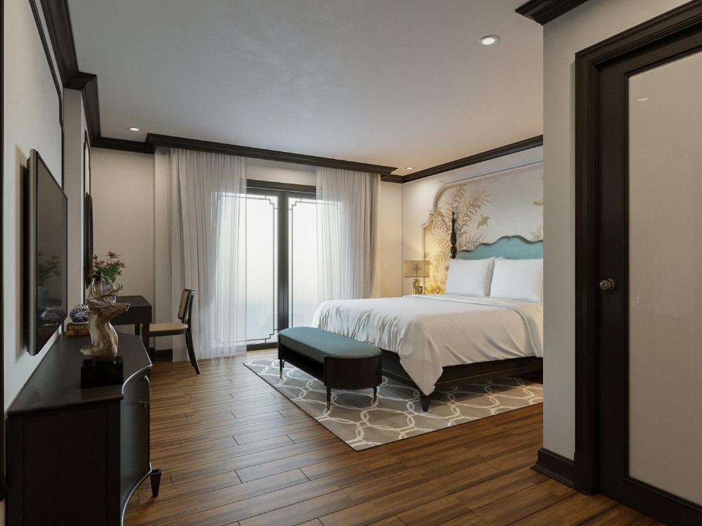 TV a/nebo společenská místnost v ubytování Aquarius Premium Hotel