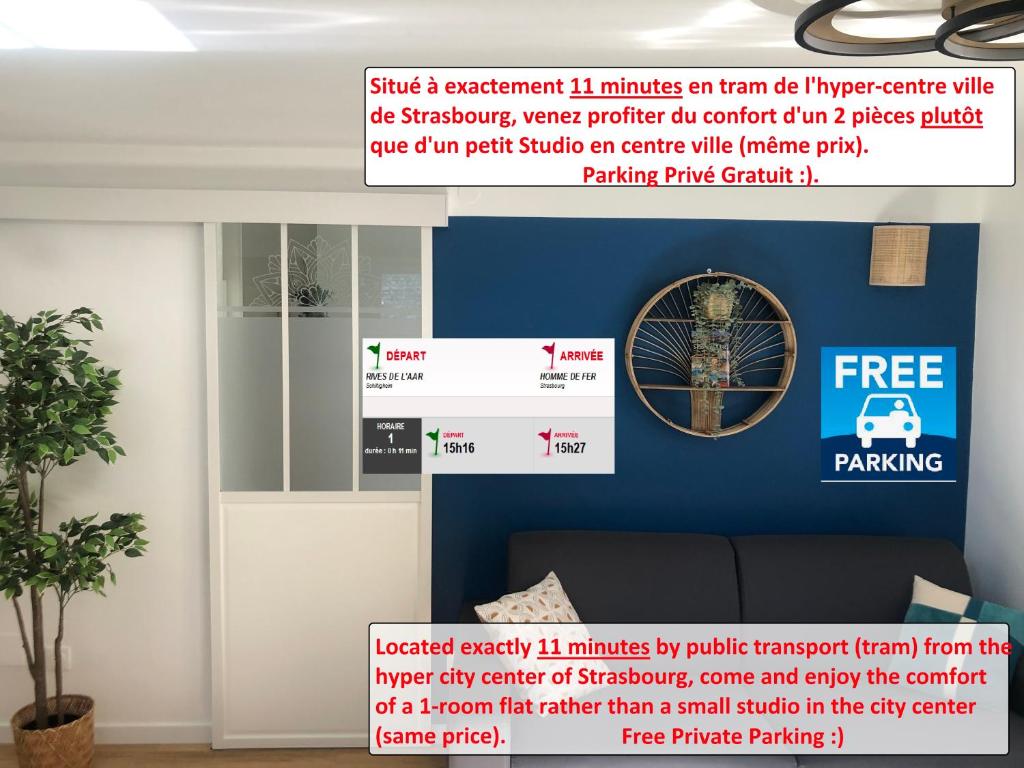 a website for a furniture store with a couch at T2 - Tram direct Strasbourg Centre Ville en 11 min - PARKING GRATUIT in Schiltigheim