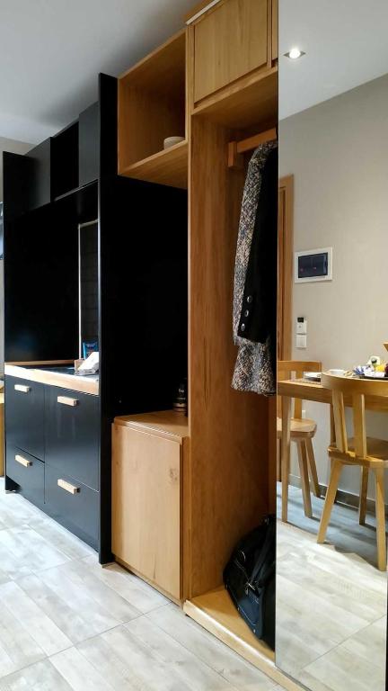Kuchyň nebo kuchyňský kout v ubytování Zama Suites