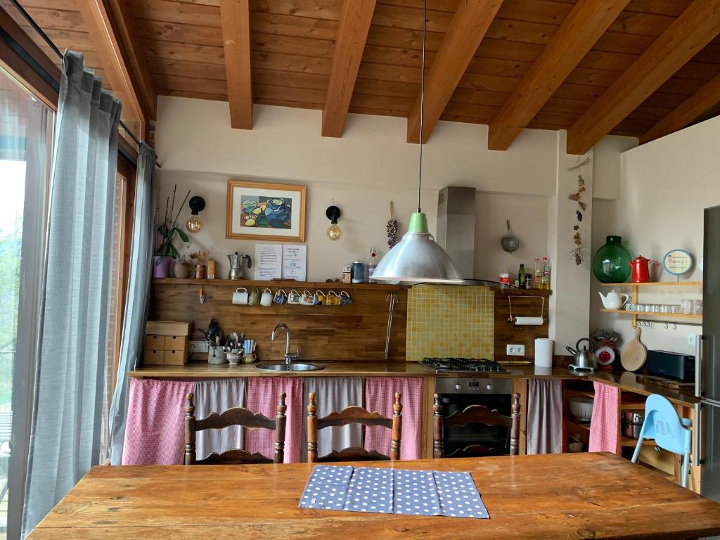 Kuchyň nebo kuchyňský kout v ubytování Allotjament Rural Mas Gingi