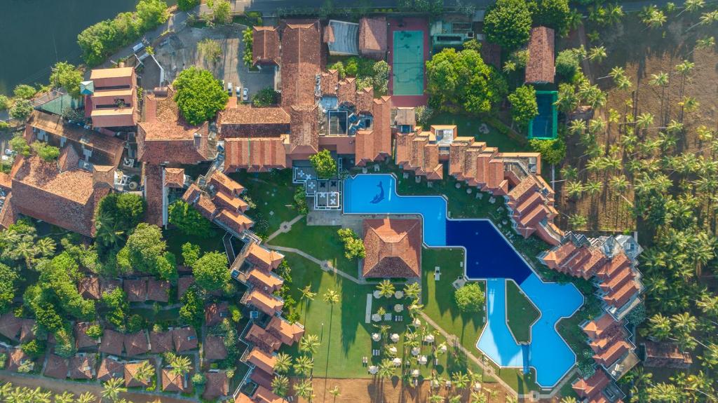 an overhead view of a large estate with houses at Club Hotel Dolphin in Negombo