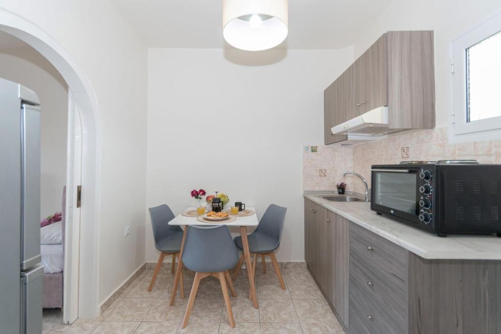 Kuchyň nebo kuchyňský kout v ubytování Kamara Apartments