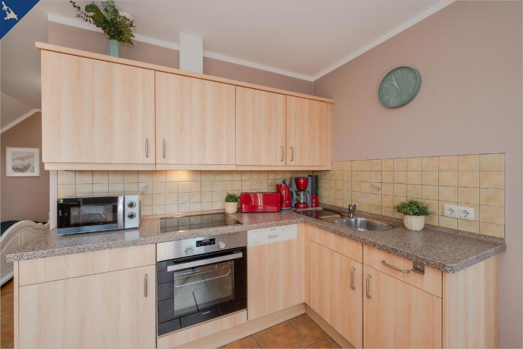 Kuchyň nebo kuchyňský kout v ubytování Ferienwohnung Thurbruch