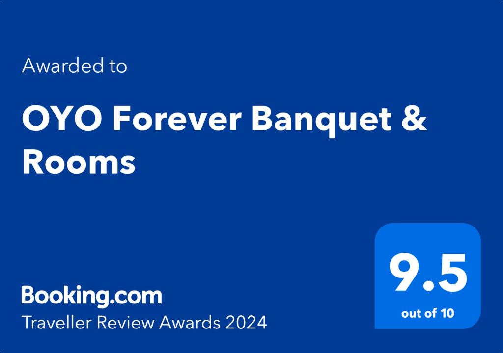 una señal azul con las palabras "buo para siempre banquete y habitaciones" en OYO Forever Banquet & Rooms en Nueva Delhi