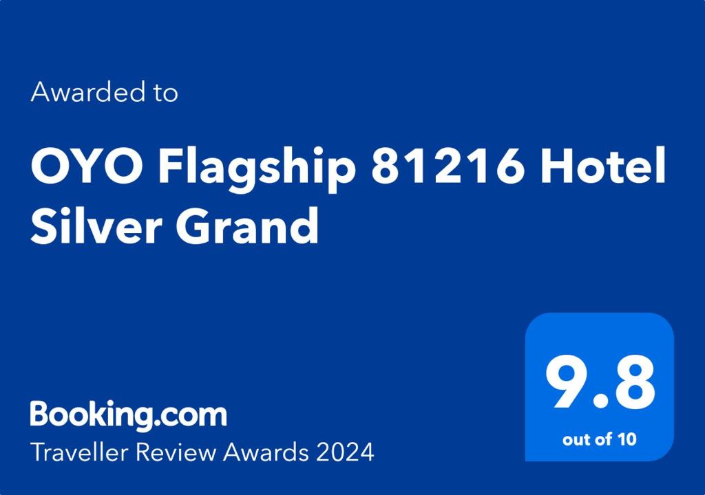 Een certificaat, prijs of ander document dat getoond wordt bij OYO Flagship 81216 Hotel Silver Grand