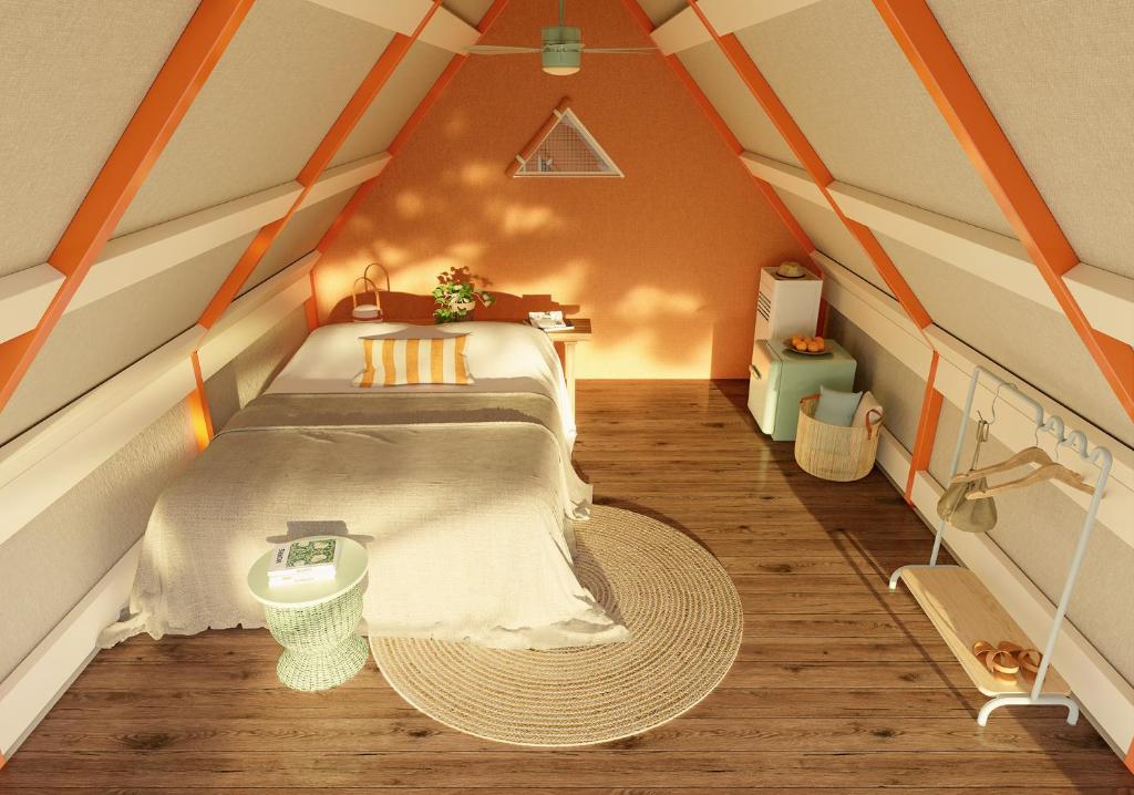 Łóżko lub łóżka w pokoju w obiekcie LAVITA Camp - Capitana Villasimius