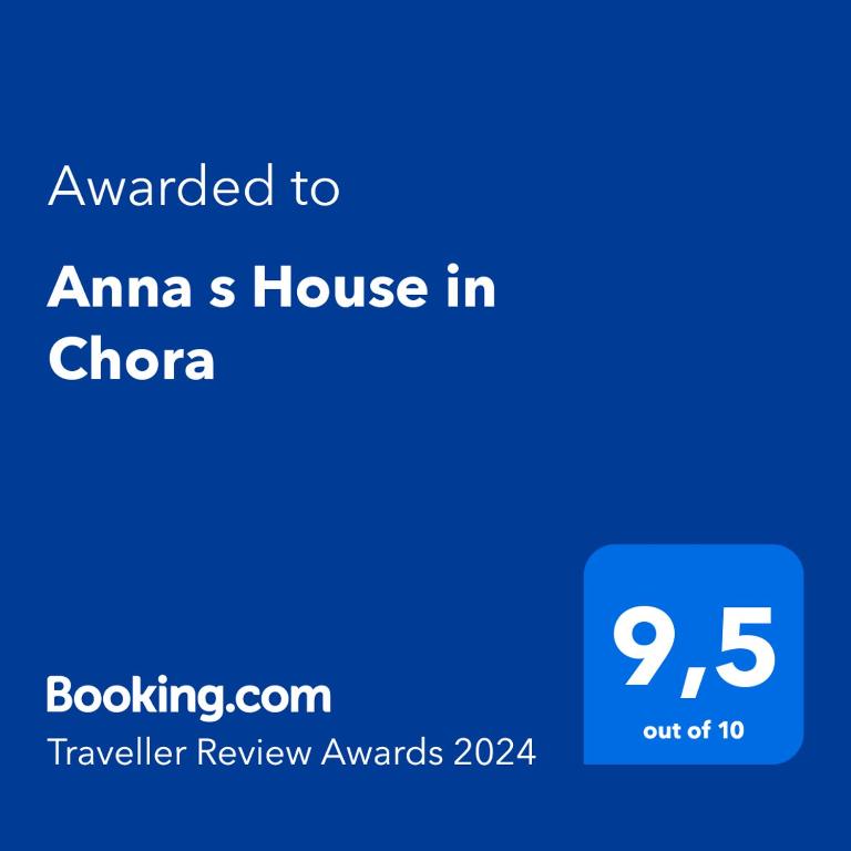 Certyfikat, podpis lub inny dokument wystawiony w obiekcie Anna s House in Chora