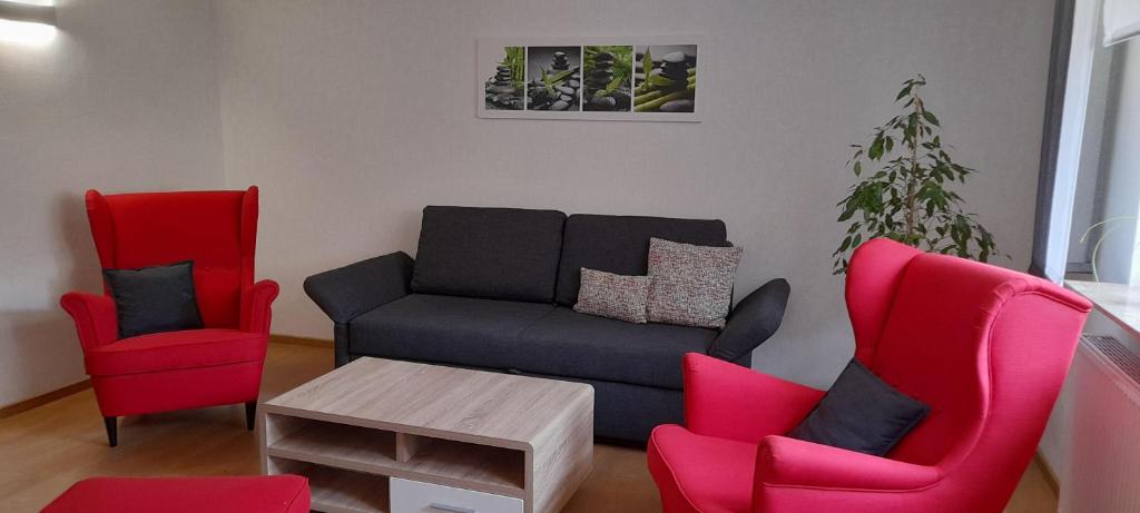 Posezení v ubytování Ferienwohnung Hilders Ortsmitte