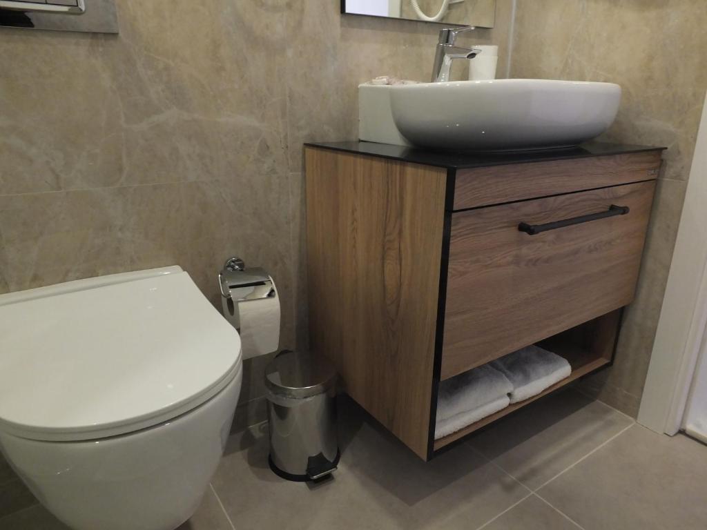 Koupelna v ubytování Eda Motel