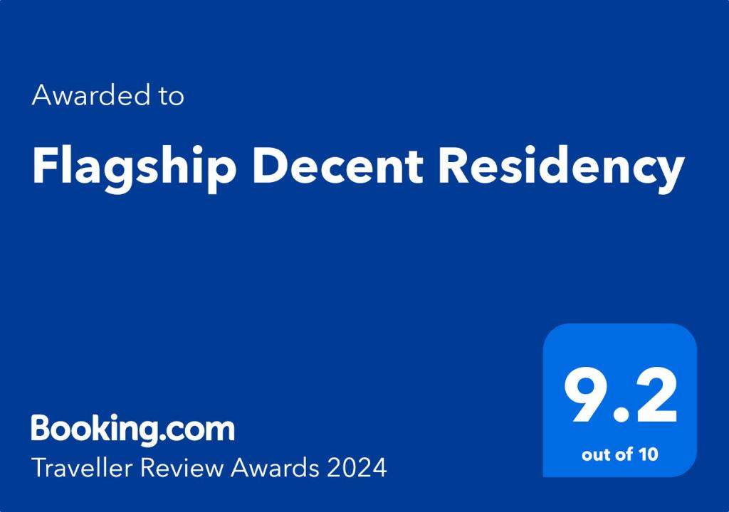 Un certificat, premiu, logo sau alt document afișat la OYO Flagship Decent Residency