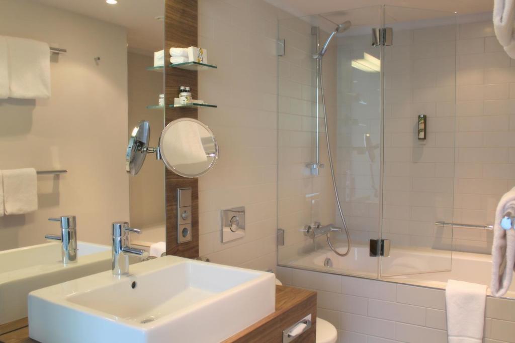 Koupelna v ubytování Hotel Stadtpalais