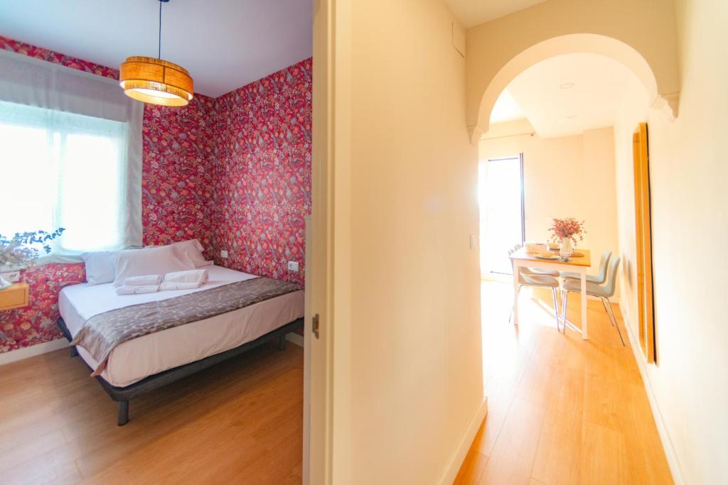 Postel nebo postele na pokoji v ubytování Casa San Mateo