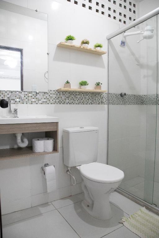 Koupelna v ubytování A Oca Hostel Bar