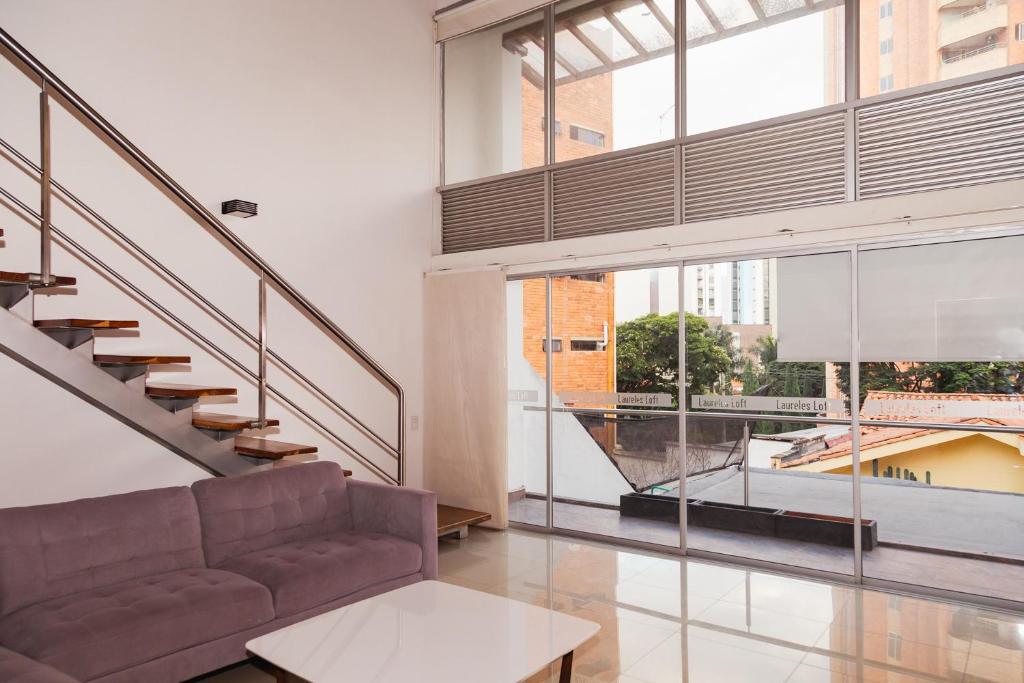 Posezení v ubytování Hotel Laureles Loft