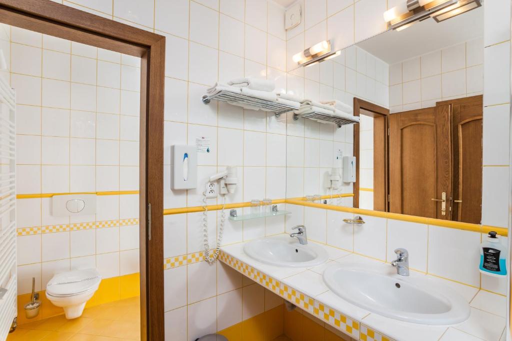 Koupelna v ubytování Hotel Jelínkova vila