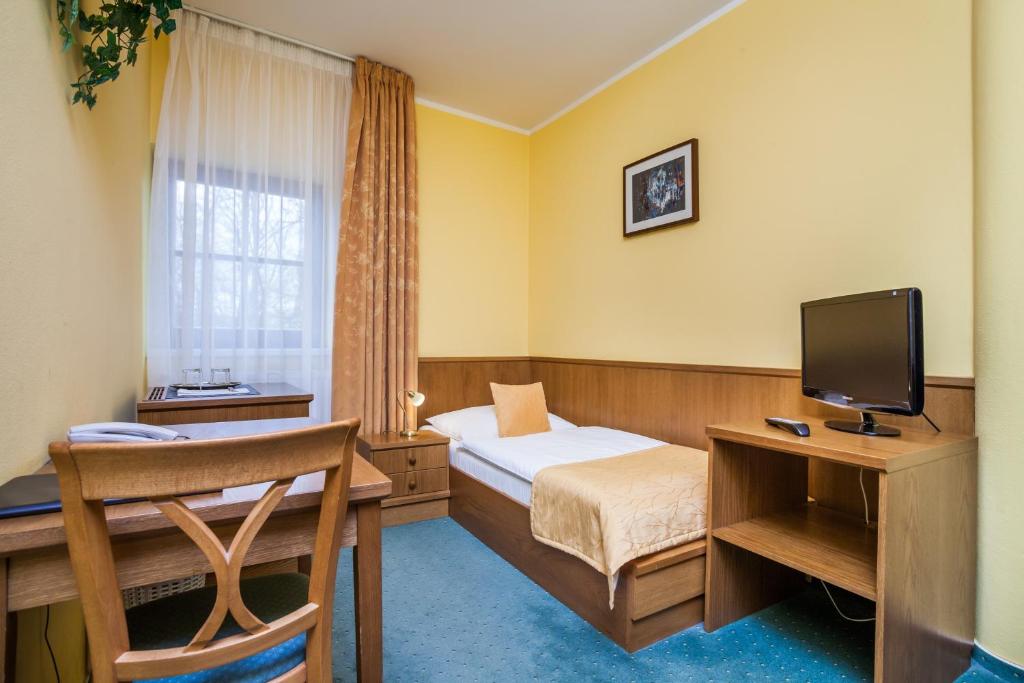 TV a/nebo společenská místnost v ubytování Hotel Jelínkova vila