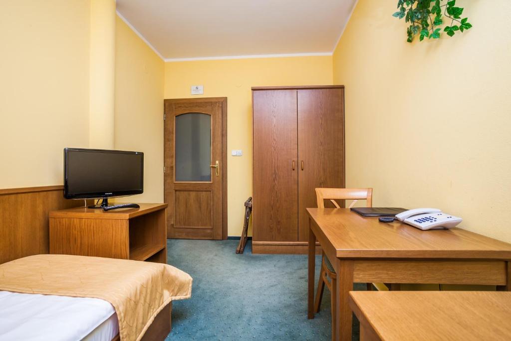 TV a/nebo společenská místnost v ubytování Hotel Jelínkova vila