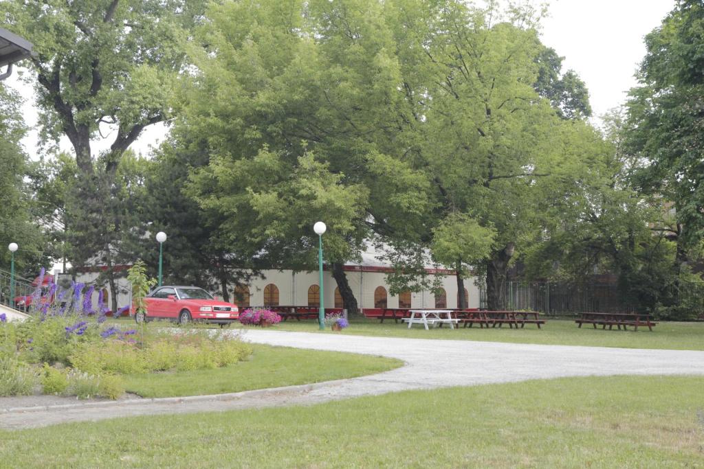 Vonkajšia záhrada v ubytovaní Lawendowy Dworek