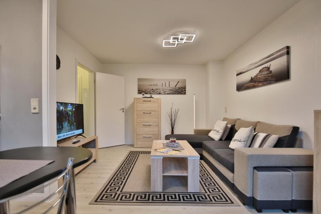 Η κουζίνα ή μικρή κουζίνα στο Haus Windrose Appartement 2