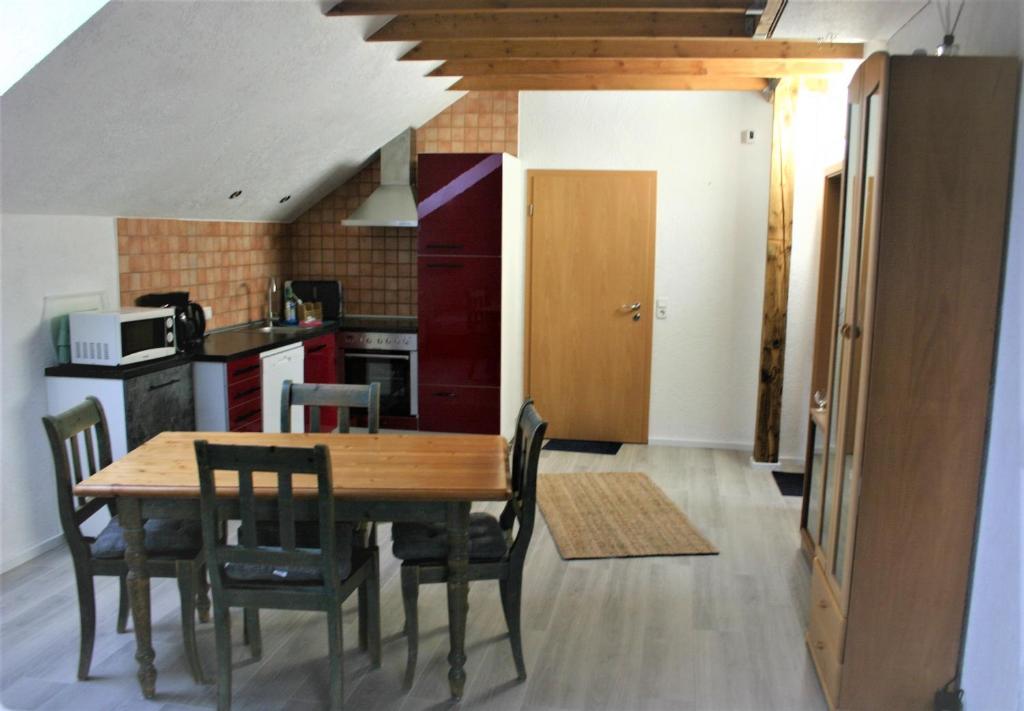 Kuchyň nebo kuchyňský kout v ubytování Apartment Kraemer Dax