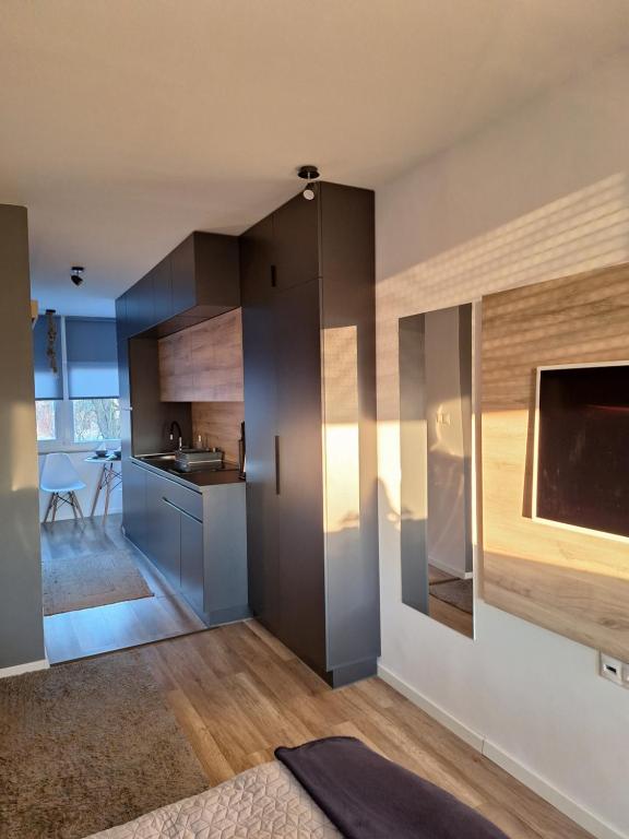 Pokój z kuchnią i salonem w obiekcie haJÓ Apartman w mieście Keszthely