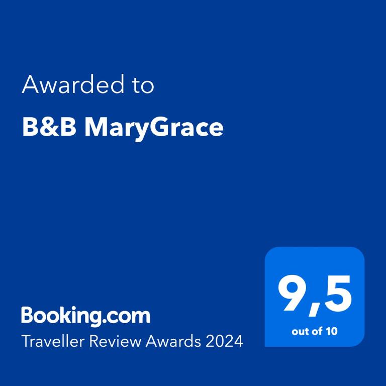 Certifikát, hodnocení, plakát nebo jiný dokument vystavený v ubytování B&B MaryGrace