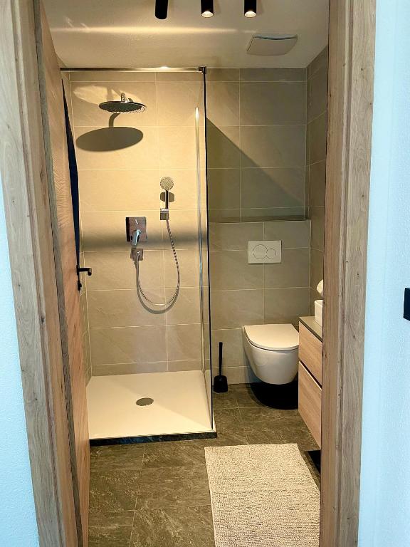 Koupelna v ubytování Appartement Hirner
