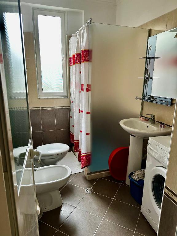 Koupelna v ubytování Villa Arberia