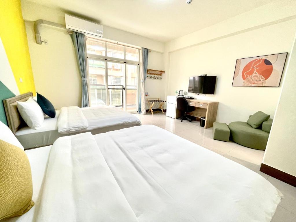 Postel nebo postele na pokoji v ubytování Banshan Yunxiu Homestay