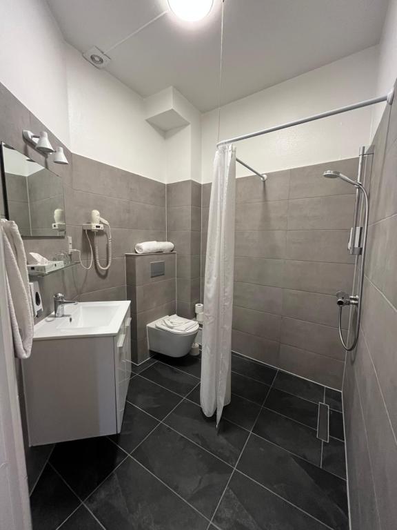 Koupelna v ubytování Hotel Skandia