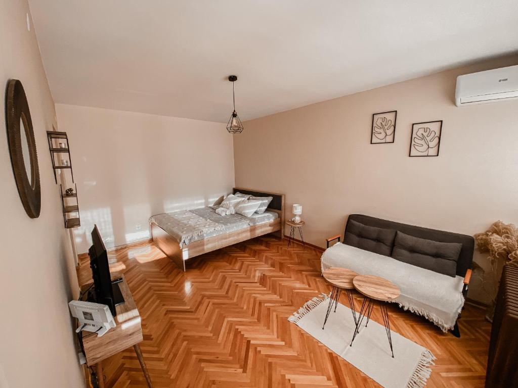Posezení v ubytování Manila Apartment Kragujevac