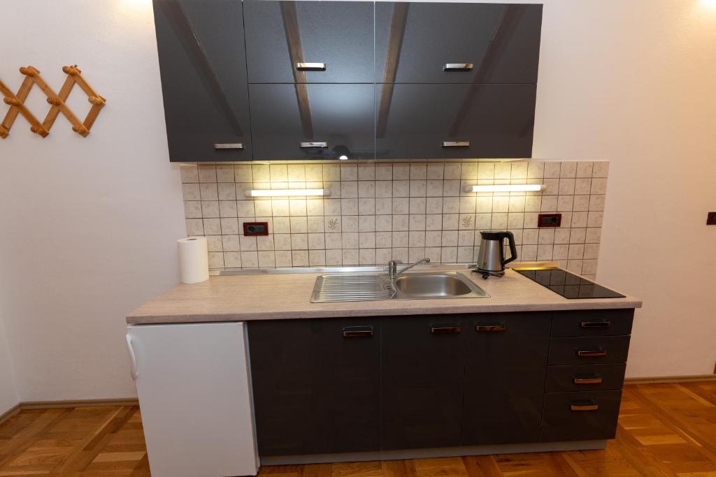 Kuchyň nebo kuchyňský kout v ubytování Apartman Miramare