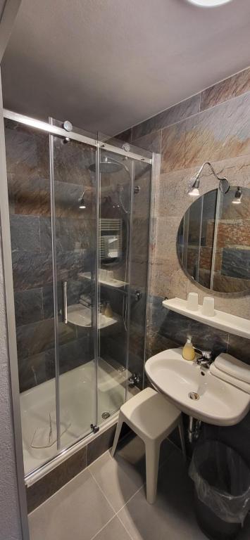 Koupelna v ubytování Hotel Zrenners GARNI