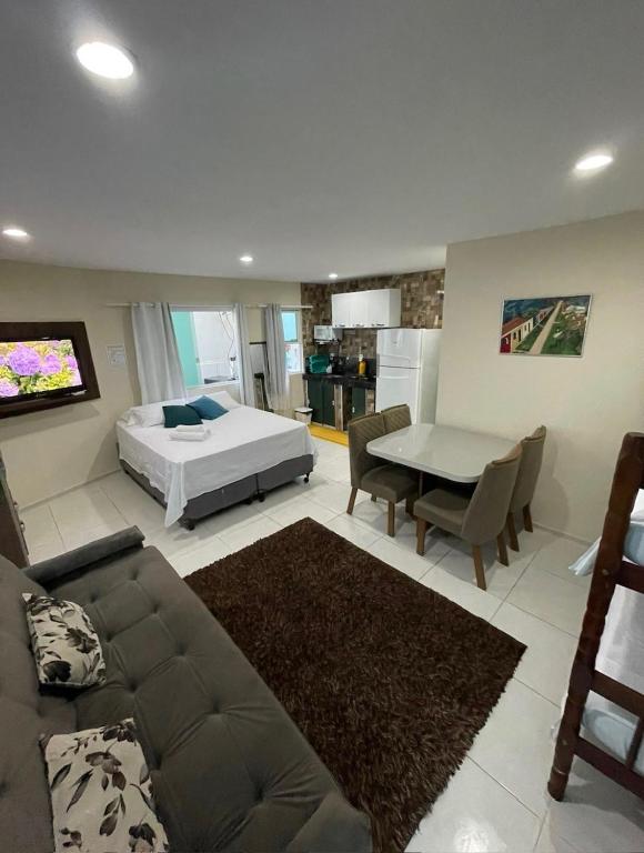 Postel nebo postele na pokoji v ubytování Flat Morro de São Paulo e Casa Blanca