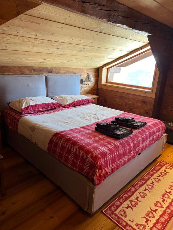 Postel nebo postele na pokoji v ubytování Chalet Tannenduft