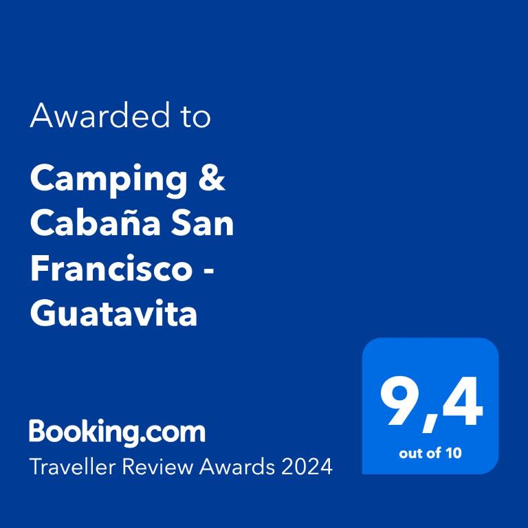 Certifikát, hodnocení, plakát nebo jiný dokument vystavený v ubytování Camping San Francisco - Cabaña, Teepee & Zona de Camping