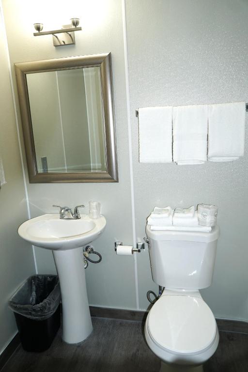 Koupelna v ubytování Best Motel