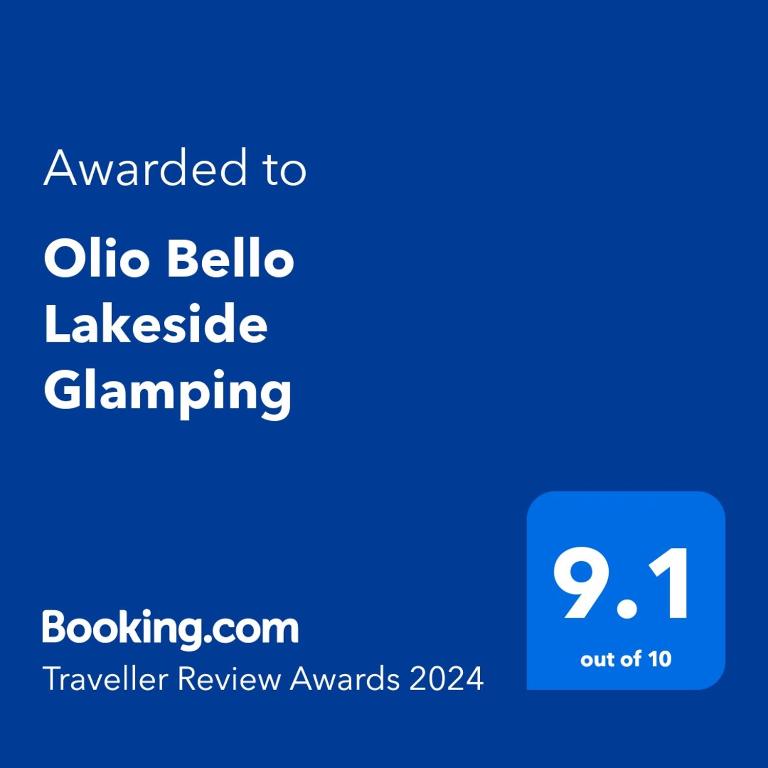 Certifikát, hodnocení, plakát nebo jiný dokument vystavený v ubytování Olio Bello Lakeside Glamping
