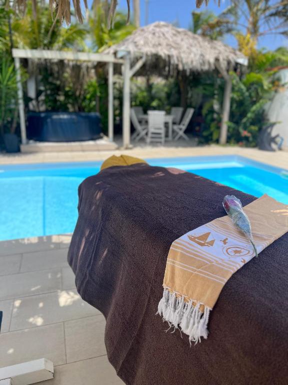 Bazén v ubytování Gite Corossol Martinique nebo v jeho okolí