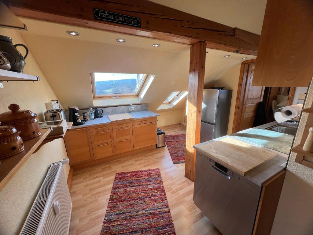 Kuchyň nebo kuchyňský kout v ubytování Studioferienwohnung Bad Camberg