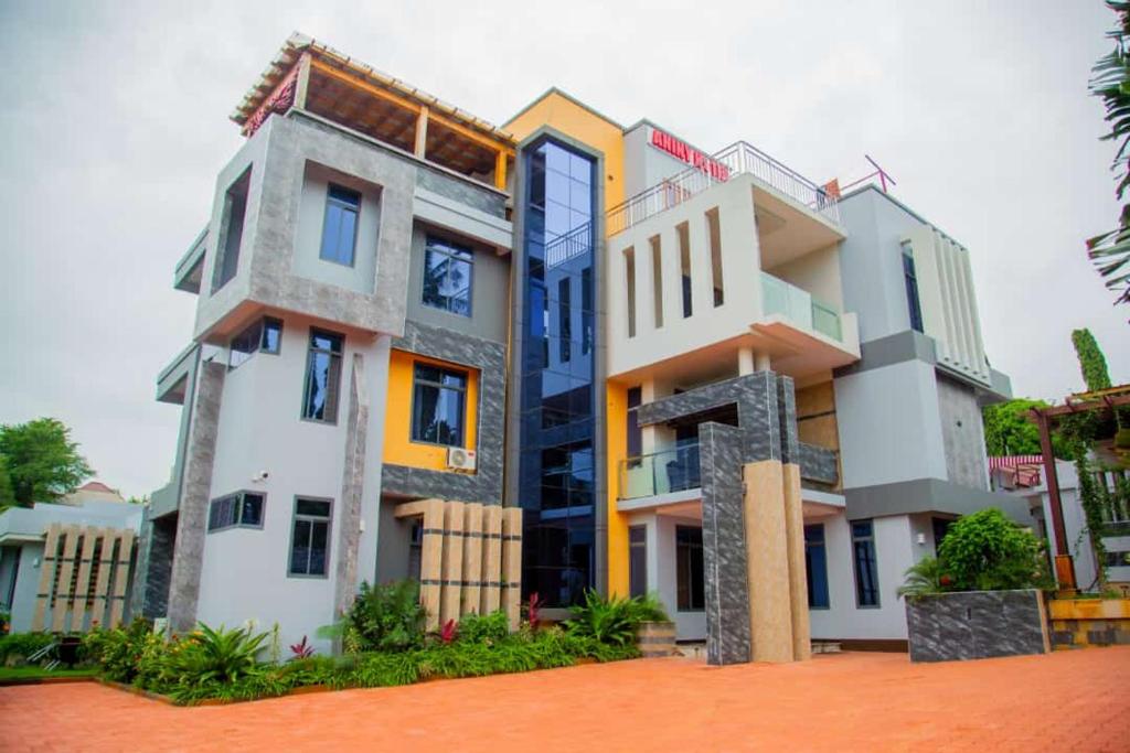 a group of buildings in front of a building at ANINY HOTEL in Dar es Salaam