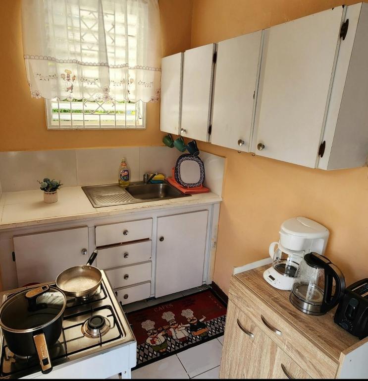 Kuchyň nebo kuchyňský kout v ubytování Cozy Ochie