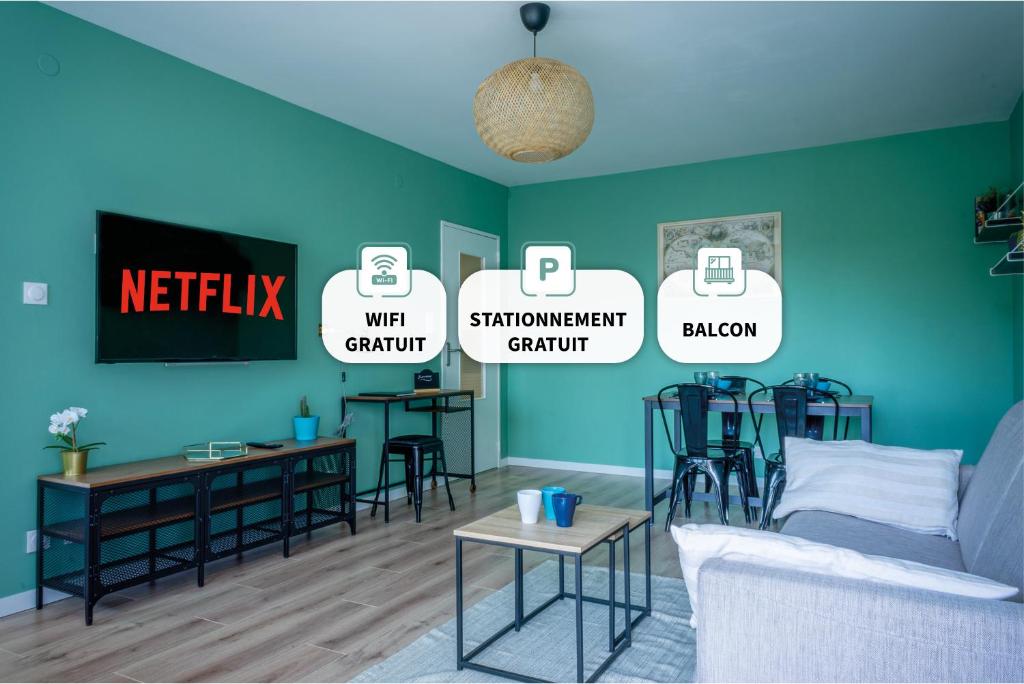 Le Colibri - Stationnement gratuit - Balcon - Jusqu'à 4 personnes - Appartamento Con Una Camera Da Letto