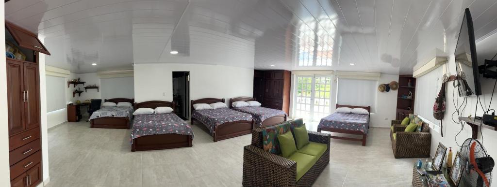 Postel nebo postele na pokoji v ubytování Mirador El paraiso glamping